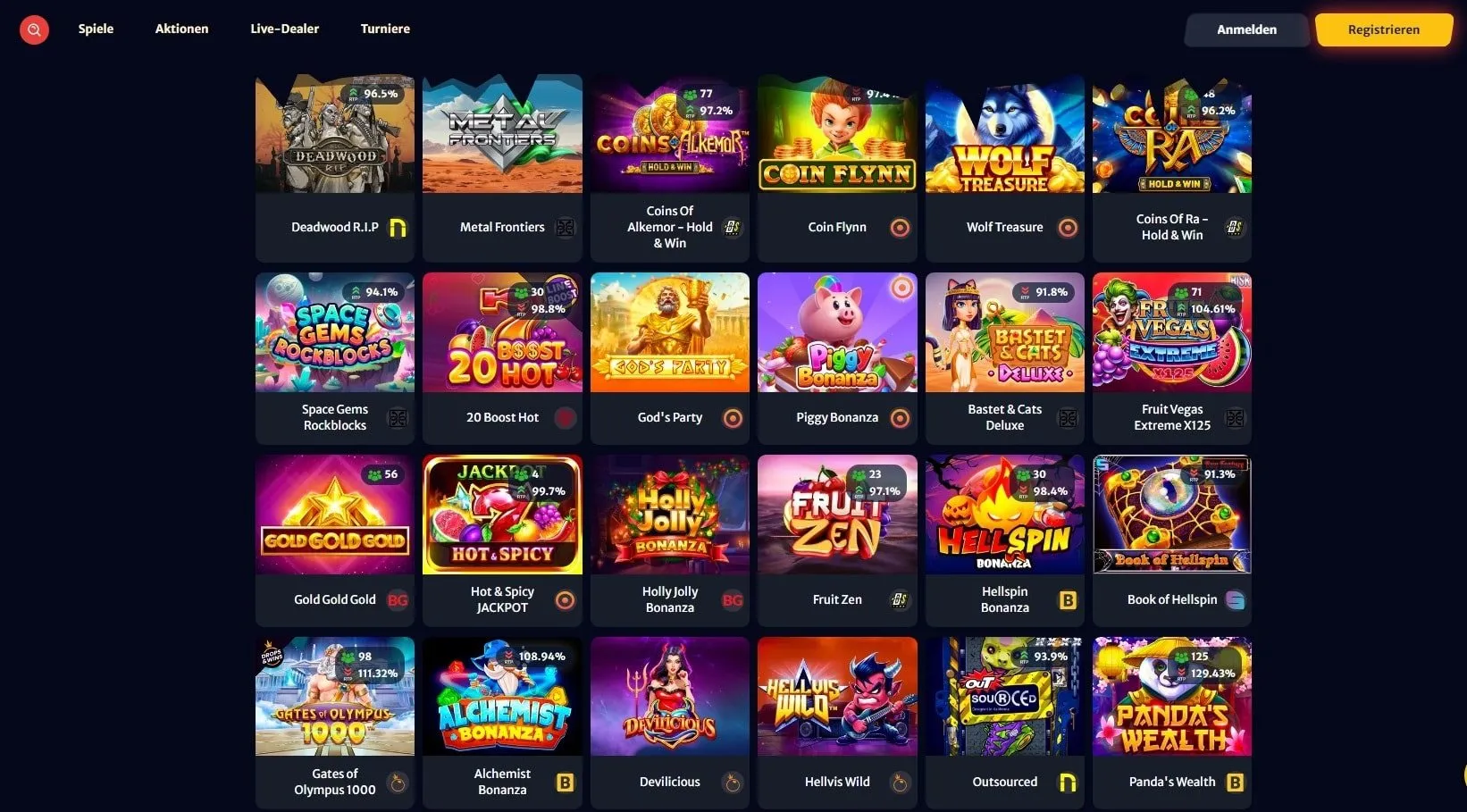 Online Casino Spielauswahl Spielauswahl im Online Casino